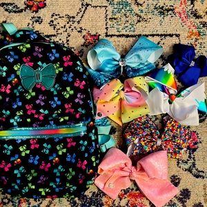 Jojo backpack and bows